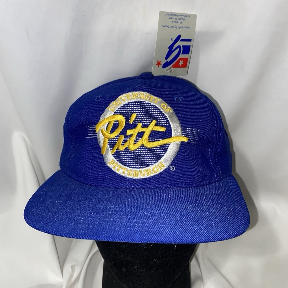 Vintage Pitt Panthers The Game Circle‎ Logo Script Snapback Hat Cap NWT